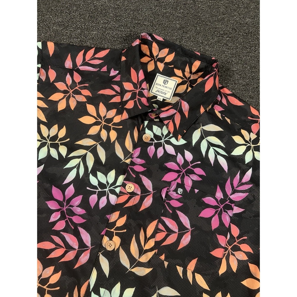 Born Primitive Shirt Mens 2XL Floral AOP Performance Short Sleeve Button Up